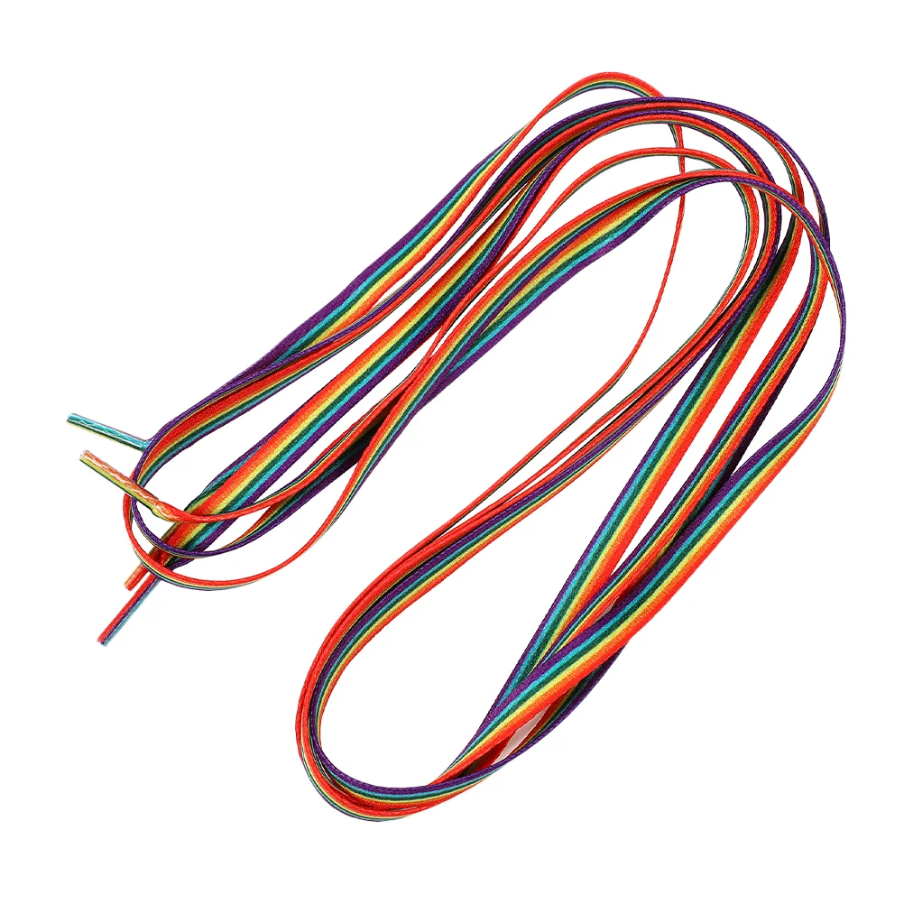 

Rainbow Gradient Laces Stylish Shoe Accessories Vertical Stripes Shoestring Shoelace Decorative Ties Shoelaces