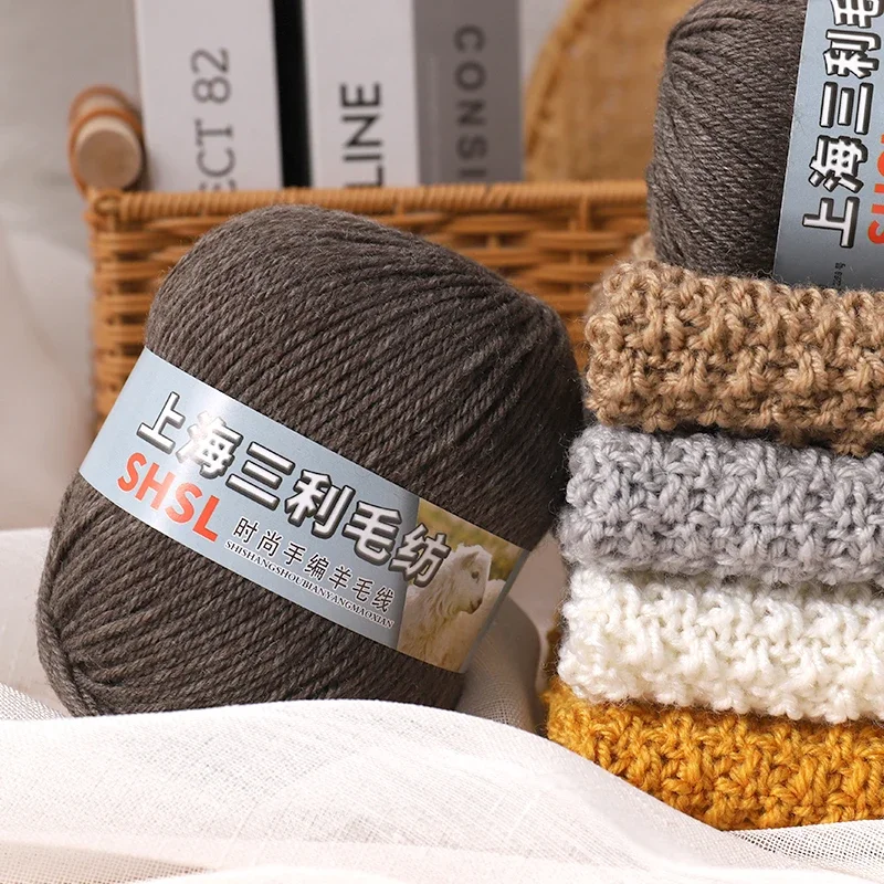 500g/set Medium Thick Woolen Yarn for Hand Crochet Knitting Scarf Hat Gloves Sweater Shawl Diy Soft Warm Fluffy Cashmere Thread