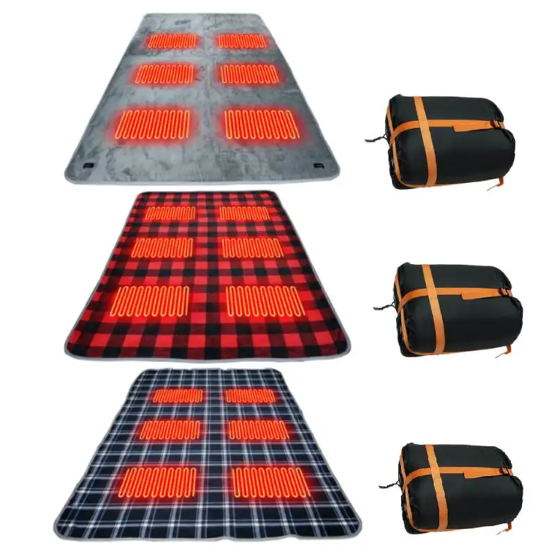 

Winter Large Size Electric Heating Pad Heated Sleeping Pad Outdoor Camping Sleeping Bag Pad USB/Type-C Powered 3 Heating Levels