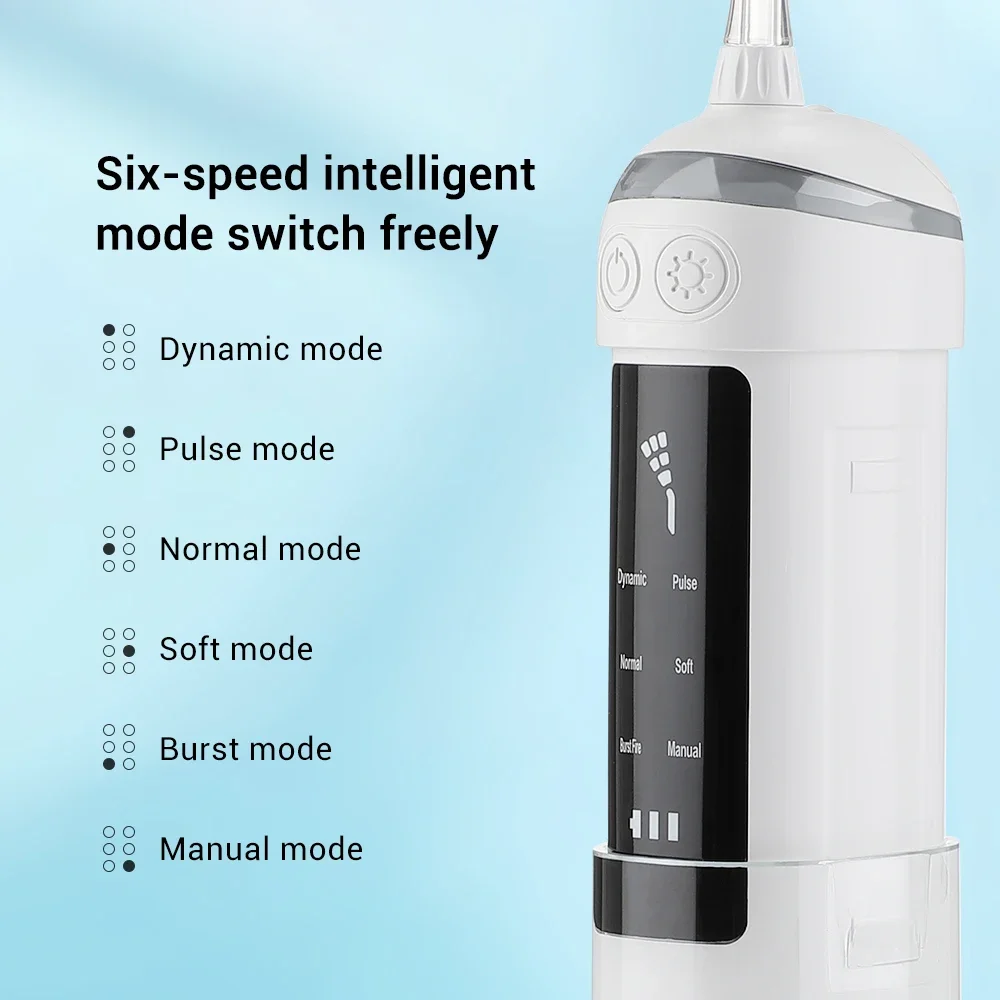 Oral Irrigator Water Flosser Machine for Teeth Cleaning - 6 Mode Dental Water Jet Floss Pick