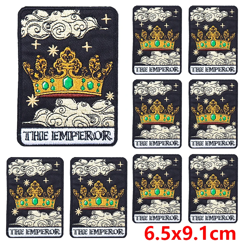10 Stks/partij Groothandel Schedel Tarot Patch Op Patches Op Kleding Diy Geborduurde Patches Voor Kleding Smeltbaar/Naaien Applique