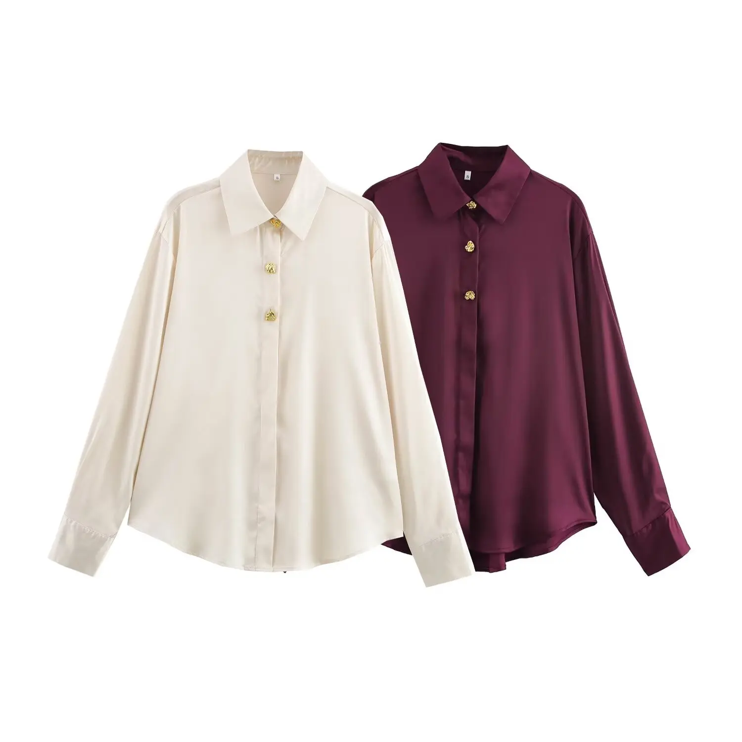 

TRAF Women 2025 Spring New Product Fashionable Classic Tunle Style Shirt Chic Collar Long Sleeve Versatile Top Blouses Mujer