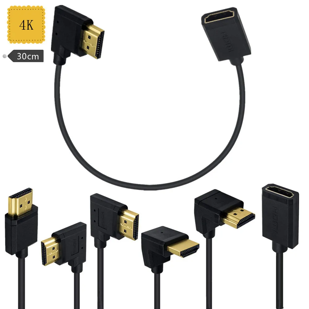 

Super Extreme Slim High Speed 90 Angle HDMI Cable 4K*2K@60HZ φ3.2 30CM