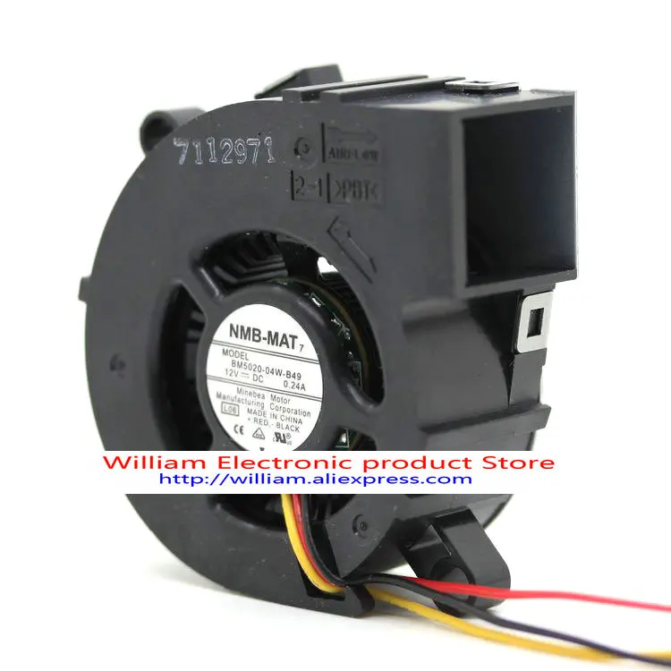 ใหม่ Original 5020 BM5020-04W-B49 12V 0.24A 5 ซม.โปรเจคเตอร์พัดลมเทอร์โบเป่าลม