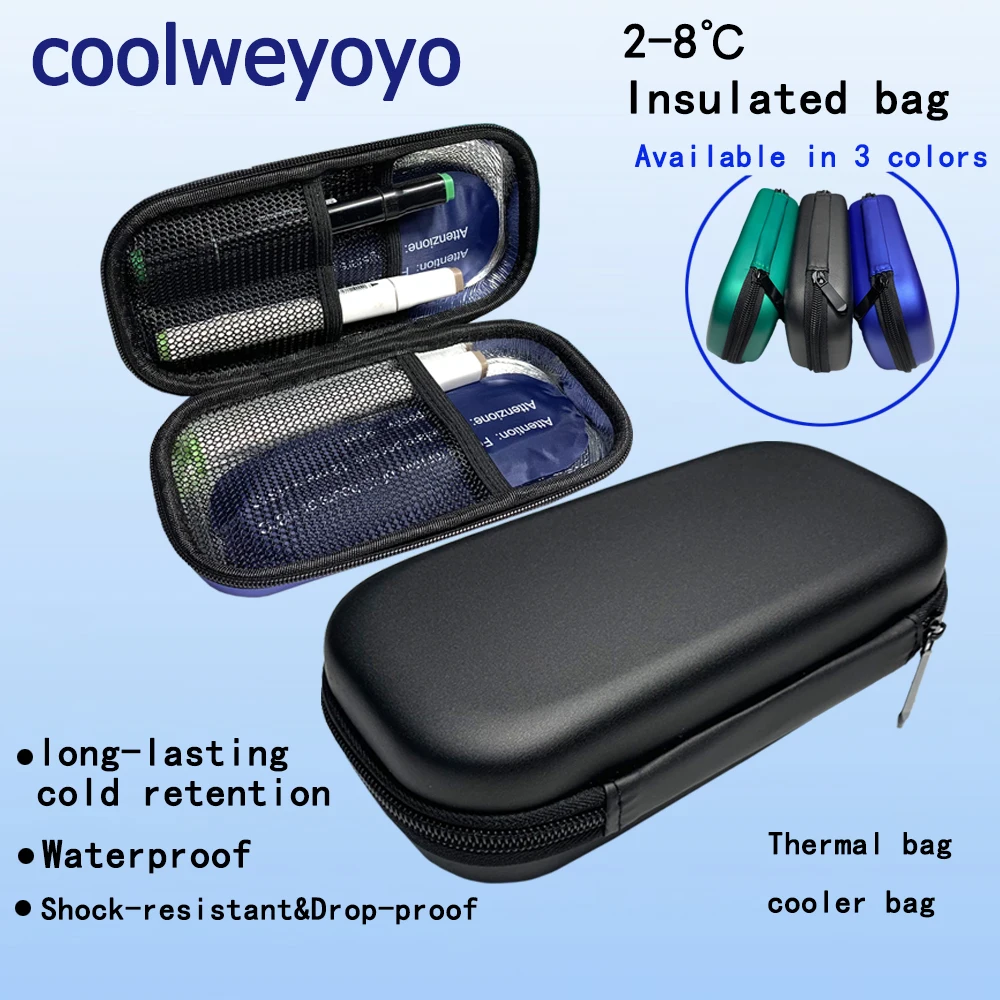 Cooling Bag Medicine Insulin Cooler Travel Case Waterproof Thermal Insulated Refrigerated Medicine Organizer Bag