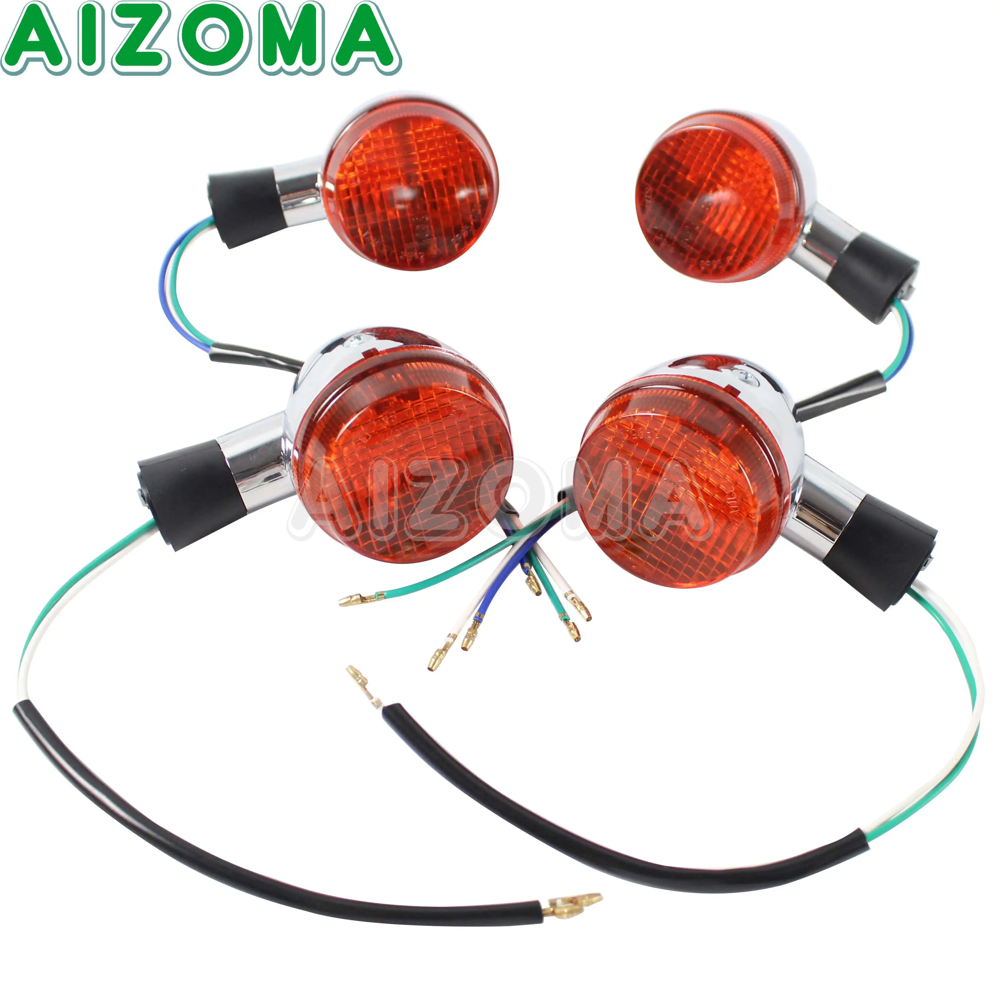 Intermitente cromado delantero y trasero para motocicleta, luz E13 para Honda Shadow VT 400 VT 750 VT750 2004-2007