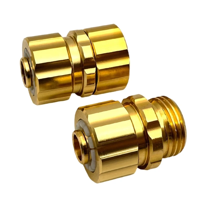 Y5GD Quick connecting Male Female Pipe Connector Water Tap Hose Adaptor Pipe Connector Fitting Garden Hose Coupling Enduring
