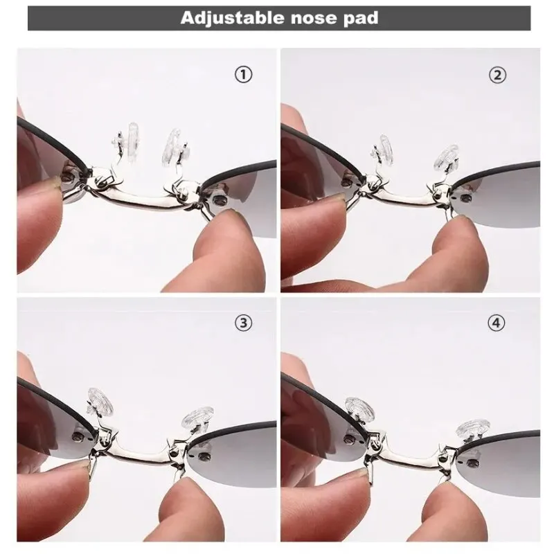Clip On Nose Glasses Round Rimless Matrix Morpheus Sunglasses Mini Frameless Vintage Men Eyeglasses UV400 image 6