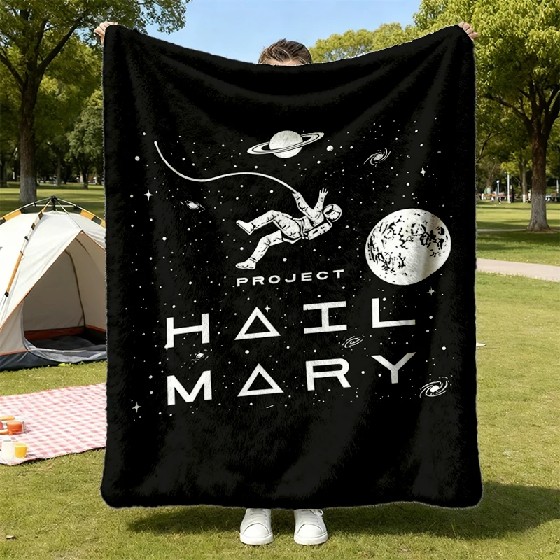 Project Hail Mary Rocky Astronaut Space Flannel Blanket, Project Hail Mary Inspired Graphic Flannel Throw