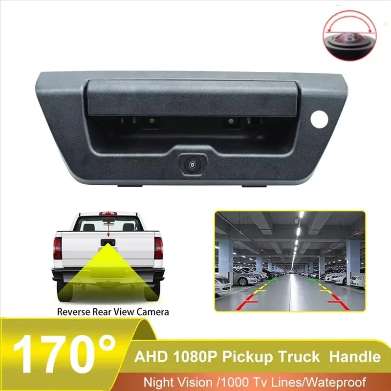 170° AHD 1920 Vehicle Pickup Trunk Handle Rear View Camera for Ford Raptor F-150 F250 F350 2015-2020
