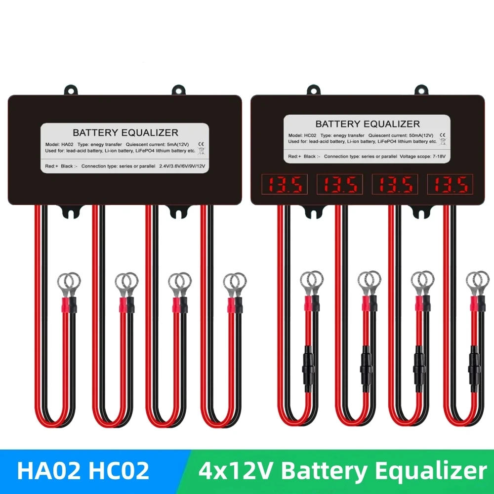 

4X12V Battery Equalizer 48V System Solar Controller Charge Discharge Voltage Balancer For Lead-Acid/Lithium/LiFePO4 Battery