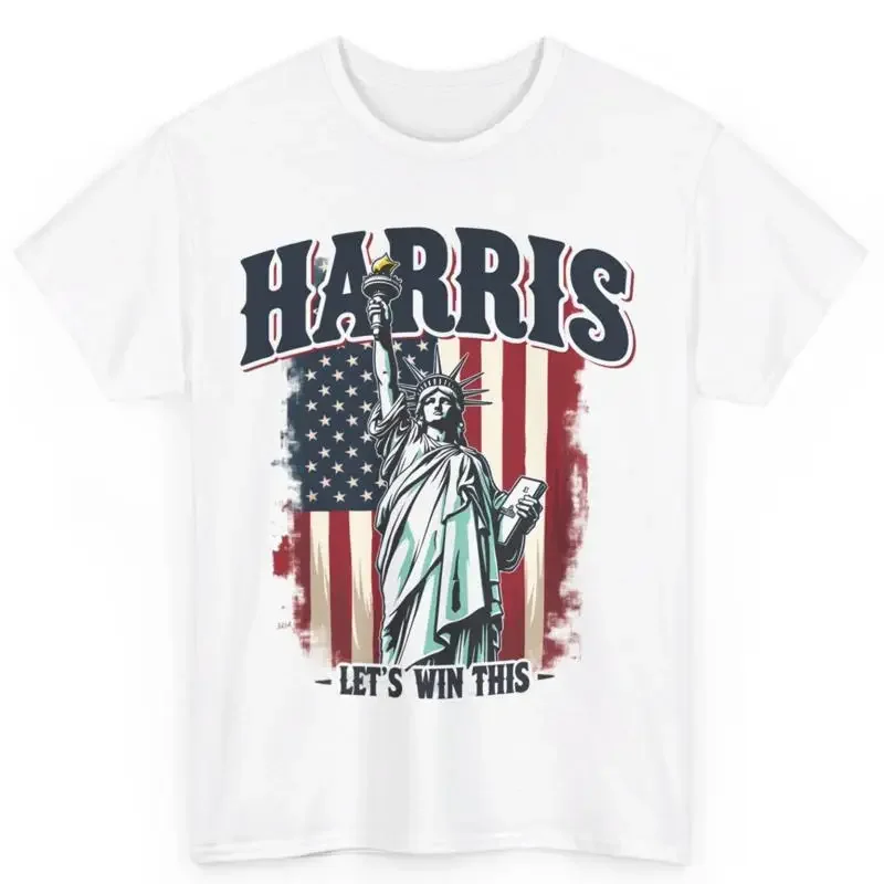American Flag Harris Let'S Win This Cotton T Shirt