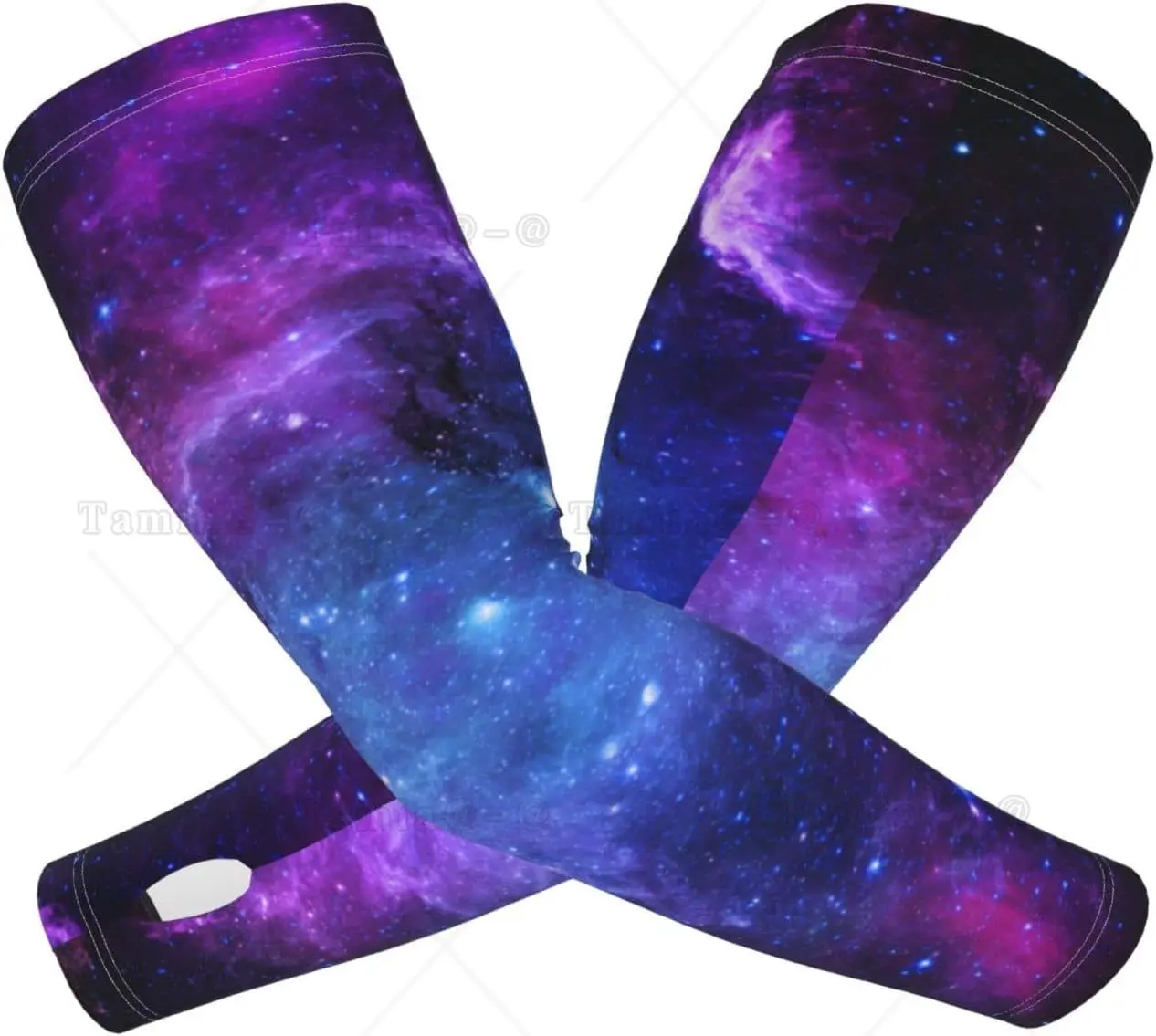 Galaxy Starry Sky Berkebun untuk Wanita Pria Lengan Pelindung Matahari Tahan Duri Pendingin Lengan Penutup Lengan untuk Olahraga Kebun