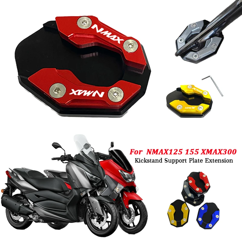 Extension de Béquille Latérale de Moto, Plaque d'Agrandissement pour YAMAHA NPrévention axes NPrévention 125 NMAX 125 155 XMAX 300 XPrévention 300 MT15 MT125