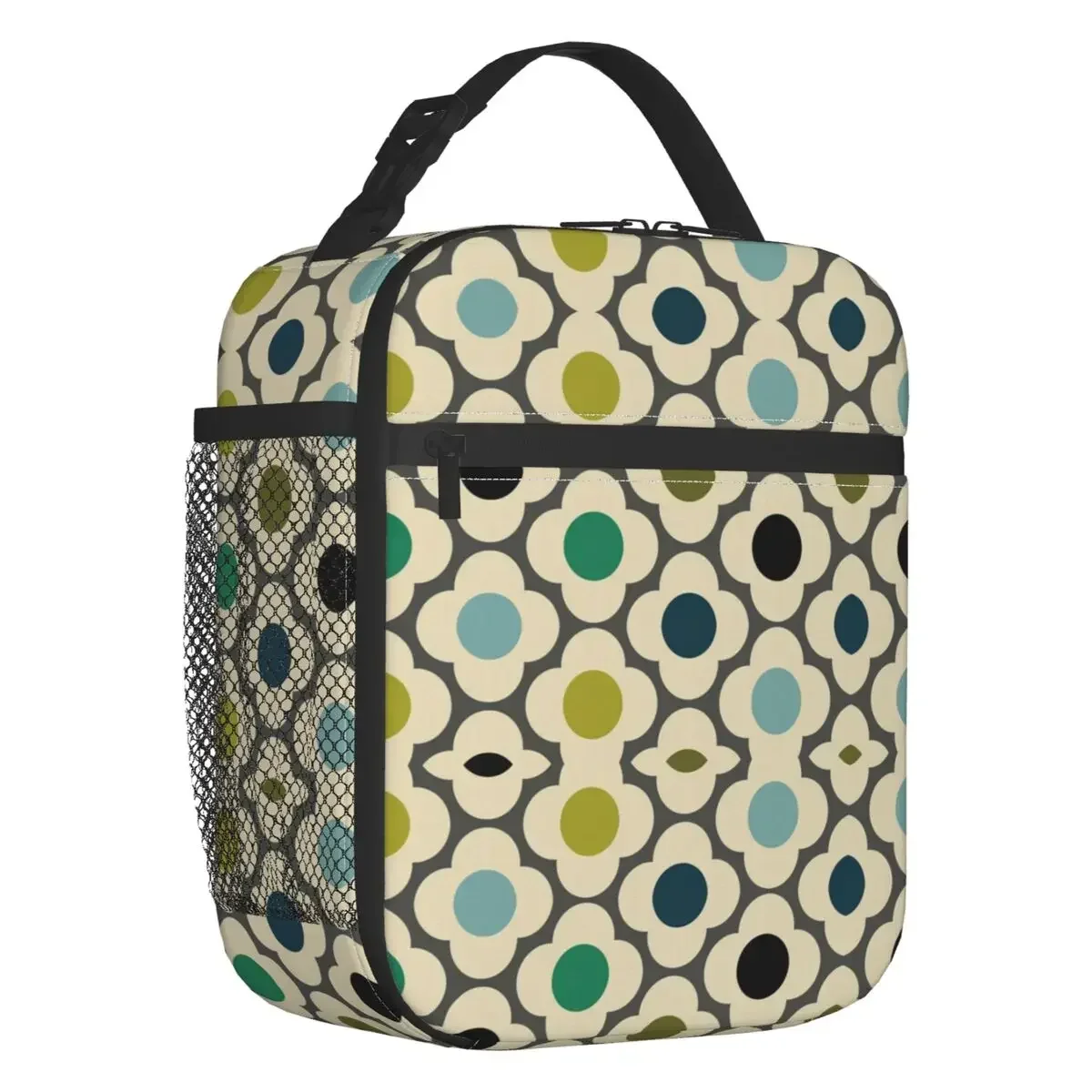 

Orla Kiely Flowers Abstract Insulated Lunch Bag for Women Leakproof Geometric Thermal Cooler Lunch Box Beach Camping Travel