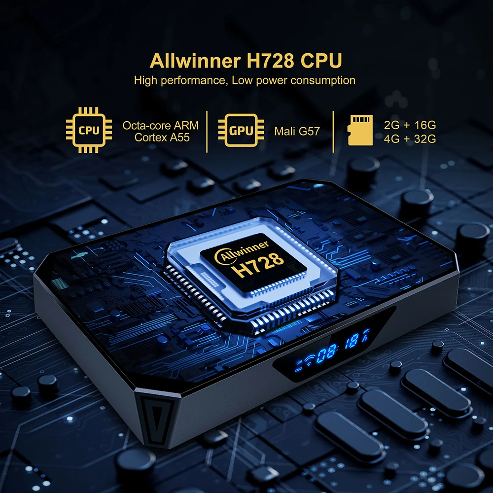 2024 Android 14.0 Set Top Box Android 14 TV Box X96Q PRO + Allwinner H728 ثماني النواة 8K @ 24fps 1000M إيثرنت Wifi6 مشغل الوسائط