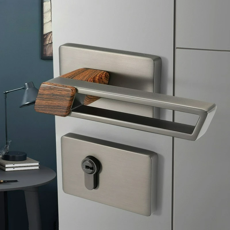Household Interior Minimalist Bedroom Bathroom Door Lock Universal Wooden Door Split Lock