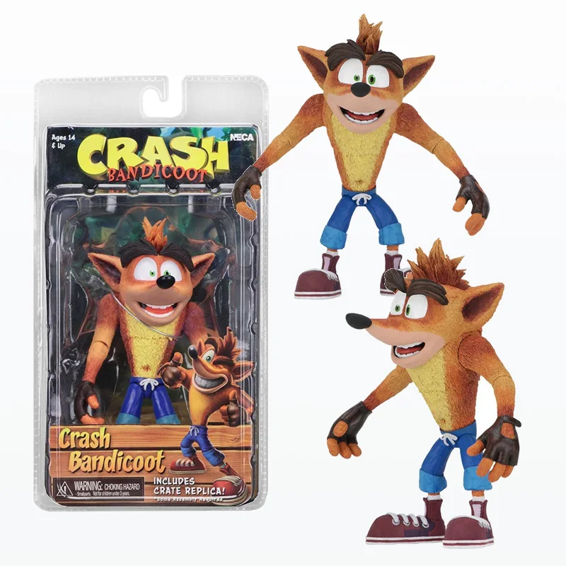NECA Game Crash Bandicoot Sane Trilogy figura de acción de Anime, muñeco de juguete, decoración, regalos de cumpleaños, 6 pulgadas