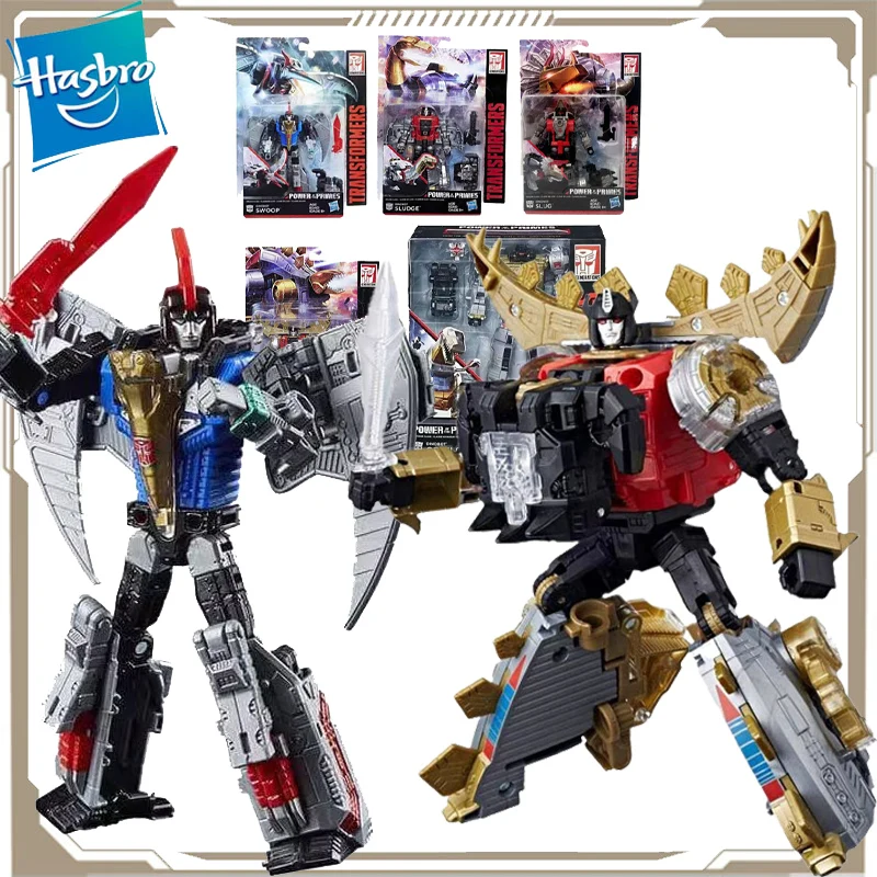 

Hasbro Original Transformers Anime Figure Power Primes Iron Cake Sludge Cable Wire Action Figure Toys for Boys Girls Kids Gift