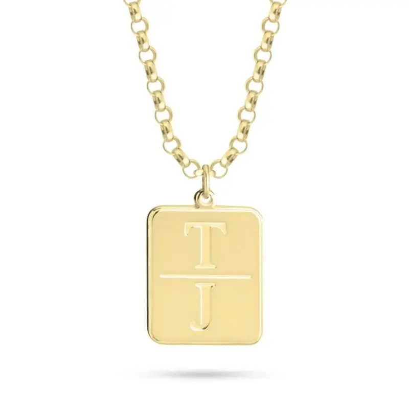 

Custom Two Letter Pendants Letter Necklace Custom Necklace Suitable For Men And Women Give Her/His Anniversary Gift Christmas