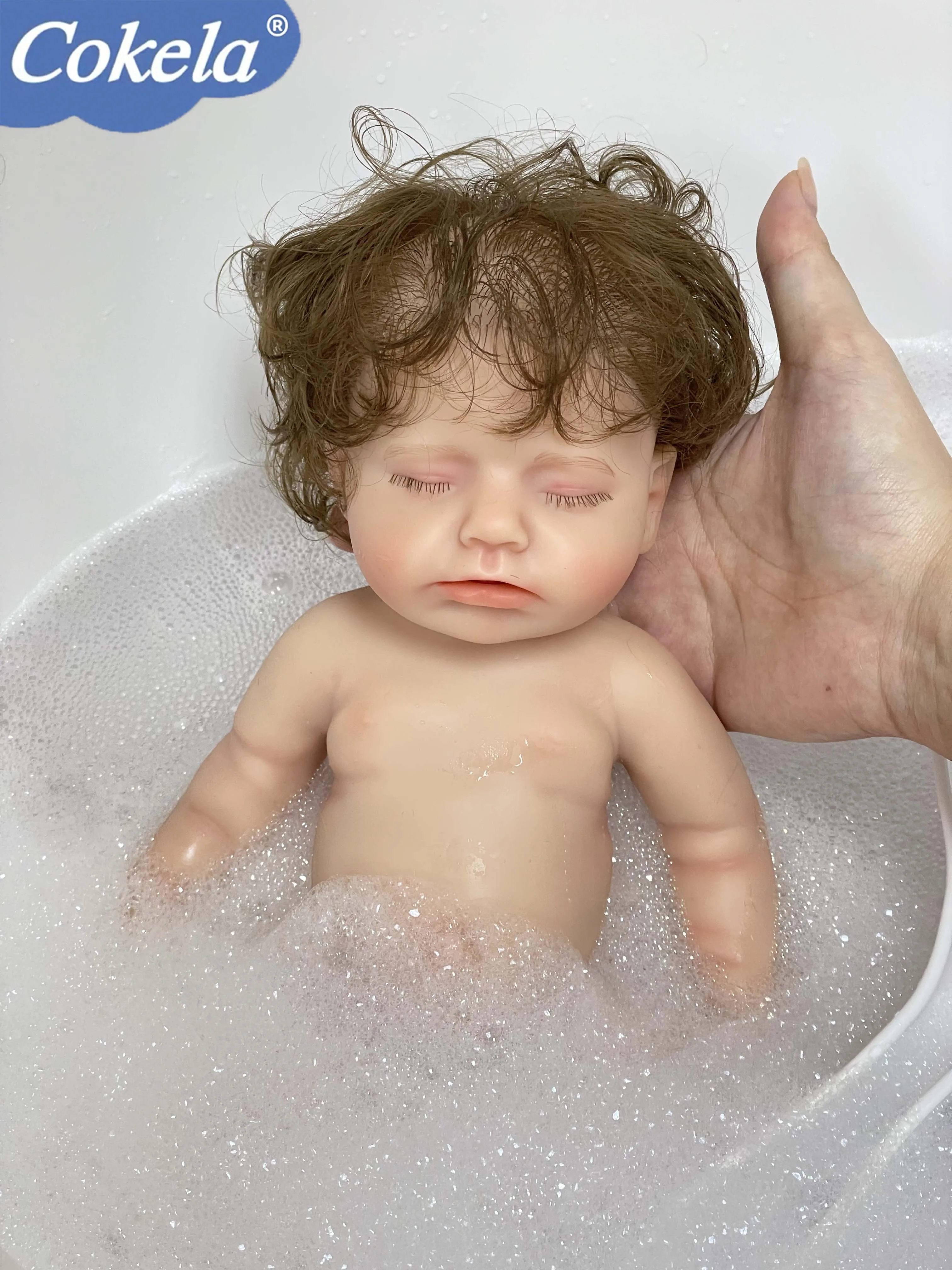 Cokela 30 cm realistische babypop Real Soft Touch schattig pasgeboren handgeworteld haar siliconen reborn baby speelgoed cadeau