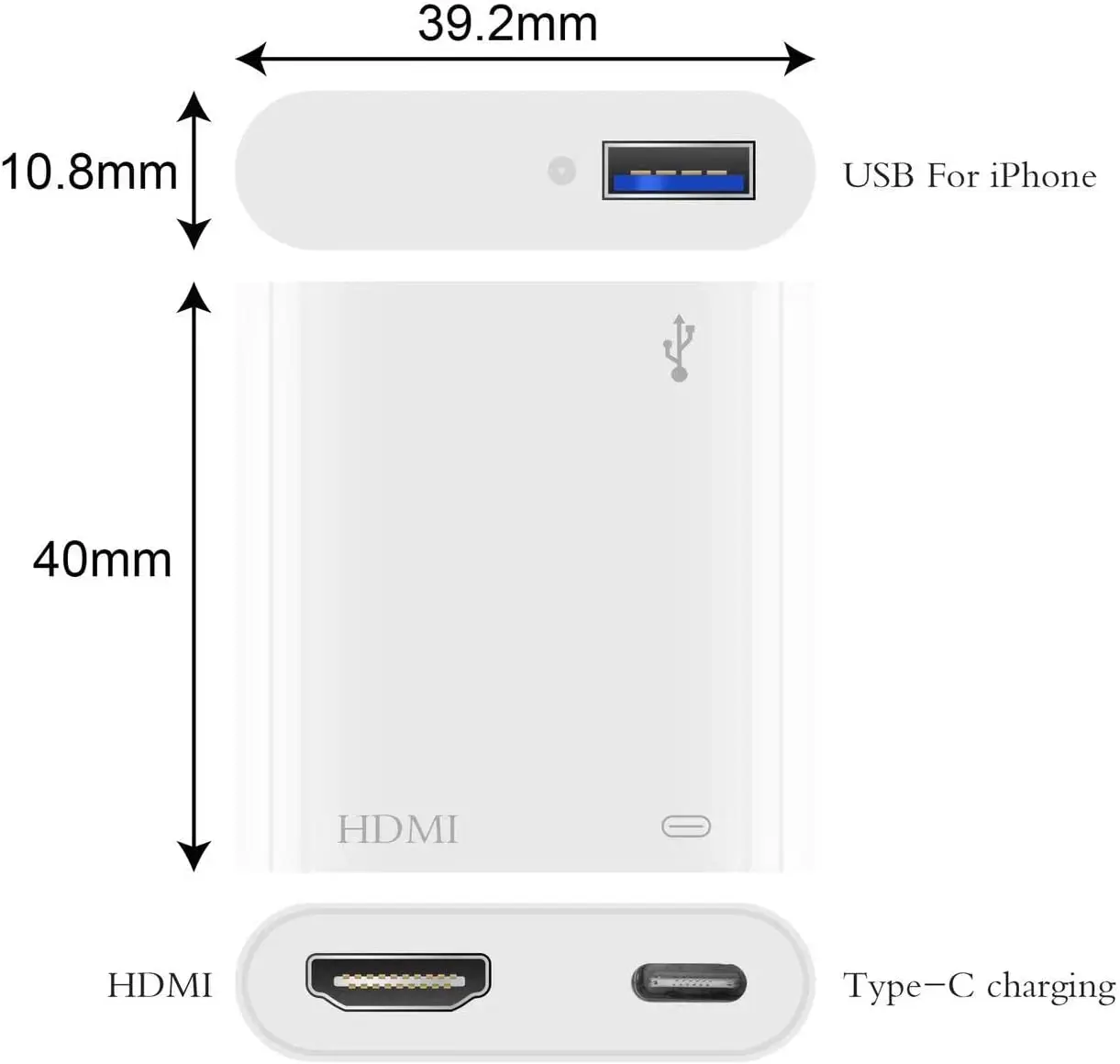 Lightning To HDMI-Compatible TV 1080P HD Digital AV adapter Converter for iPhone iPad to TV Same Screen for Lightning