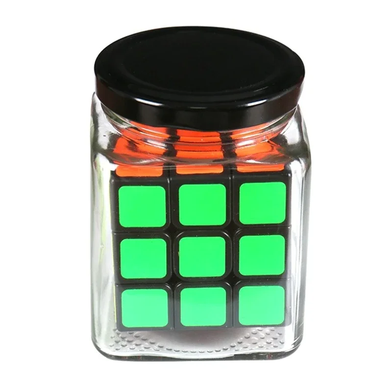 Cube in a Bottle Magic Tricks Novelty Illusion Cube Disappear Magic Props Magi-Gimmick Cube Toy for Party Entertainment Dropship