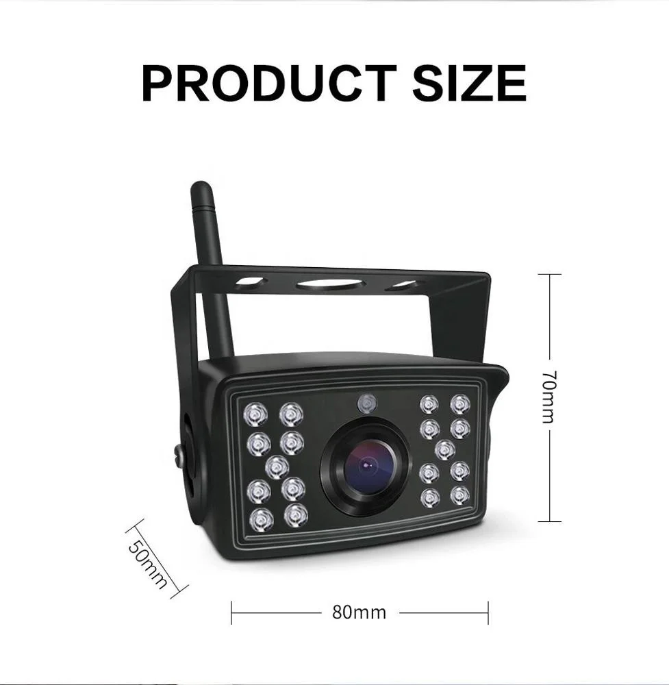 Sistema di telecamere per carrelli elevatori per autobus di retromarcia impermeabile digitale Telecamera per camion wireless 24v Telecamera per retromarcia