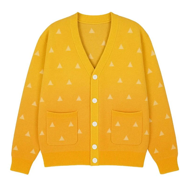 

Камадо Танджиро Косплей Костюм Унисекс Вязаный Свитер Теплый Кардиган Свитер с V-образным Вырезом Куртка С Длинным Рукавом Свободный Ретро Джемпер Пальто