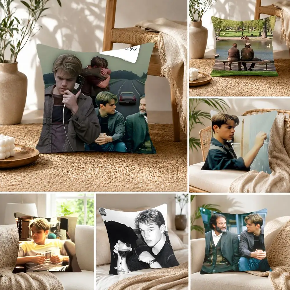 Classic movie Good Will Hunting Cushion Cover Fluffy velvet Nordic style plush Living room sofa decorative