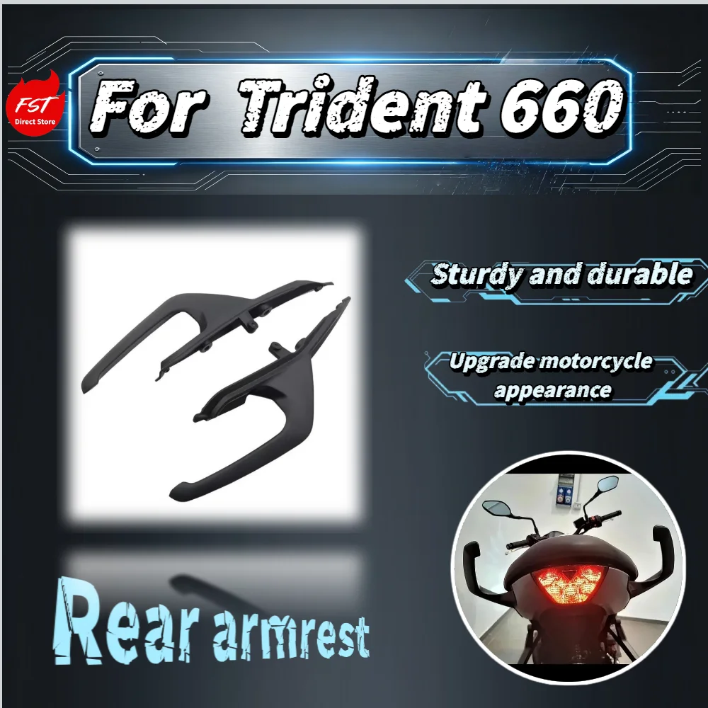 

For Trident 660 CNC Aluminum Rear Grab Rail Passenger Tail Wing Bracket Handrail Mod Parts