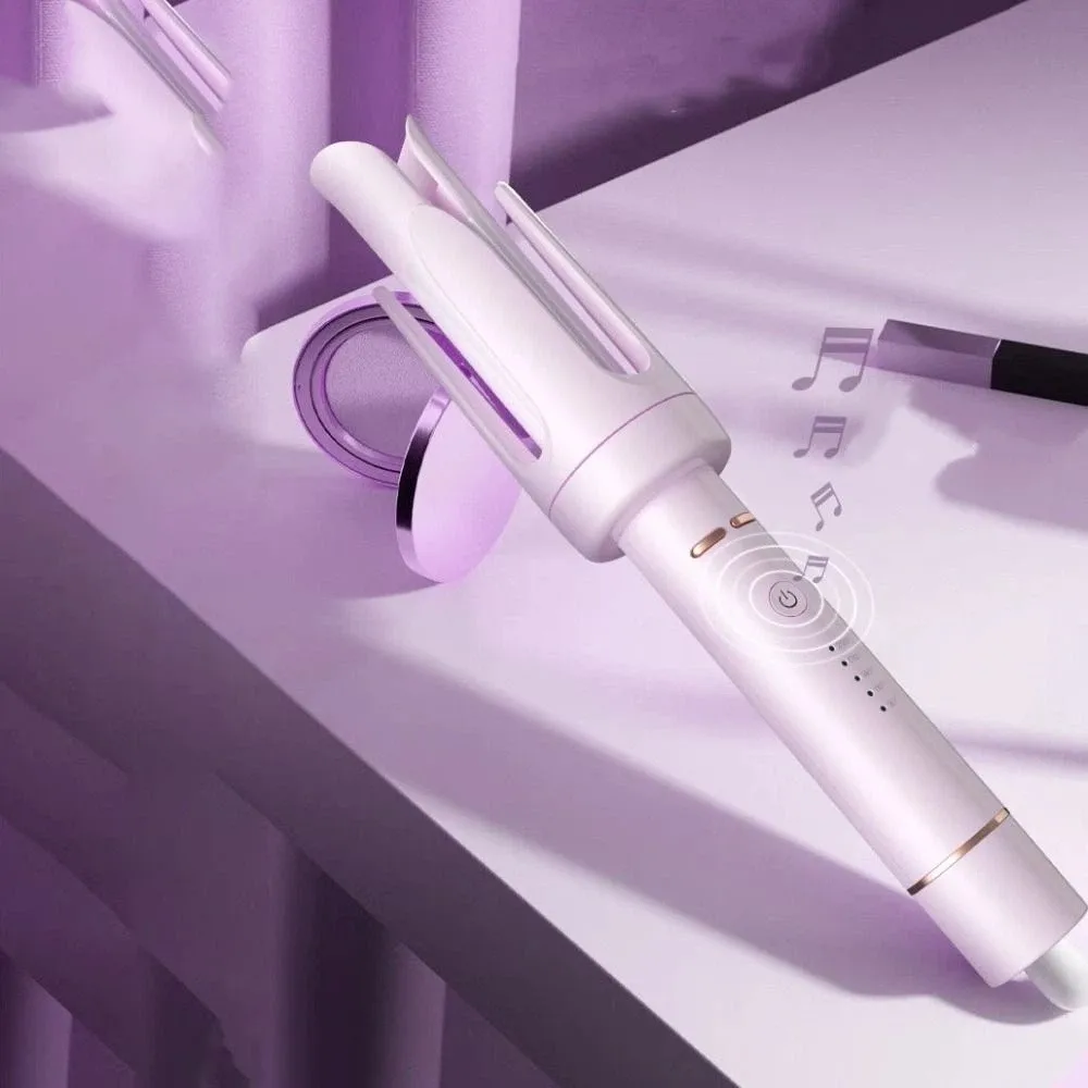 تصميم محمول 2 في 1 مكواة تجعيد الشعر 32 مم حجم البرميل استقامة وتجعيد الشعر الدوار التلقائي