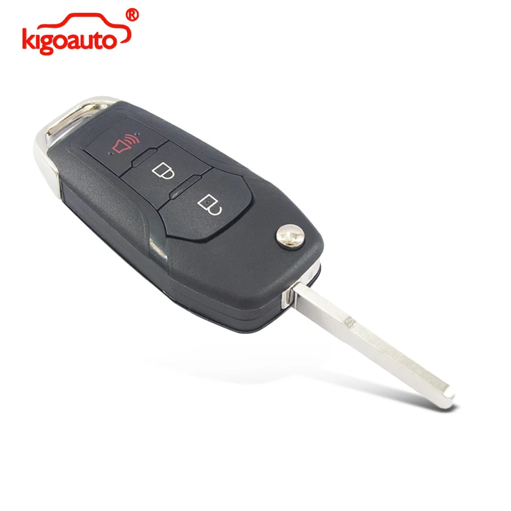 Kigoauto Car Key Shell Case Flip Remote HU101 Blade 2/3/4 Button For Ford Focus Fusion Edge Explorer Ranger Fiesta Mondeo Kuga