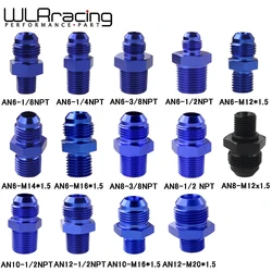 Male AN6 to 1/2 NPT 1/4 NPT 3/8NPT M10*1.5 M20*1.5 Straight Adapter Flare Fitting auto hose fitting Male Oil cooler fitting