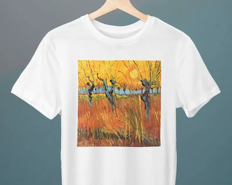 

Willows at Sunset, Vincent van Gogh, Unisex T-Shirt, Art T-Shirt, Sunset T-Shirt, Gift for Her, Gift for Him, Art Lover Gift