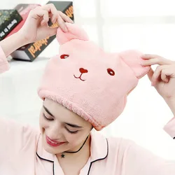 Cartoon Microfiber hair wrap caps Hair accessories Turban Bathroom Shower Cap Quickly Towel Drying Towel Hats Women Sauna Cap