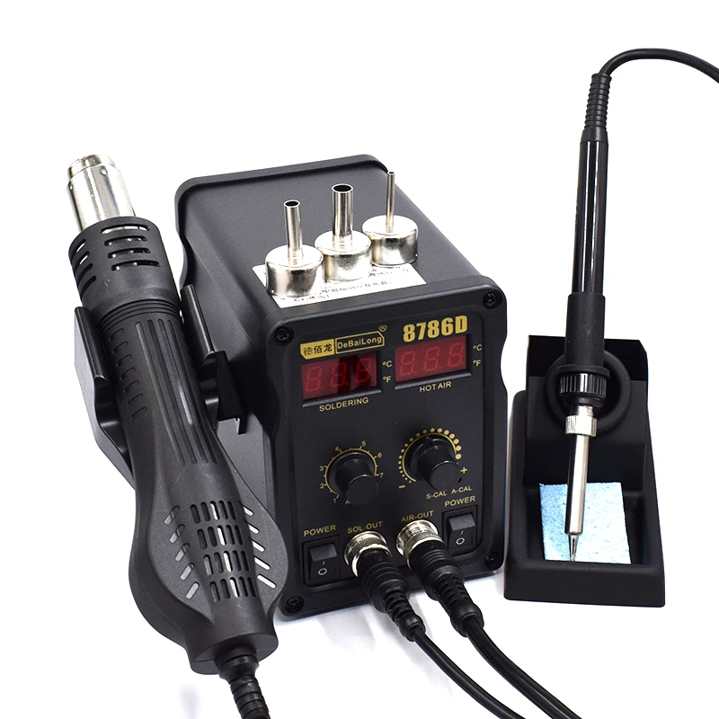 110V digital display hot air gun 22 dismantling and welding table temperature regulation constant welding table 2 in 1