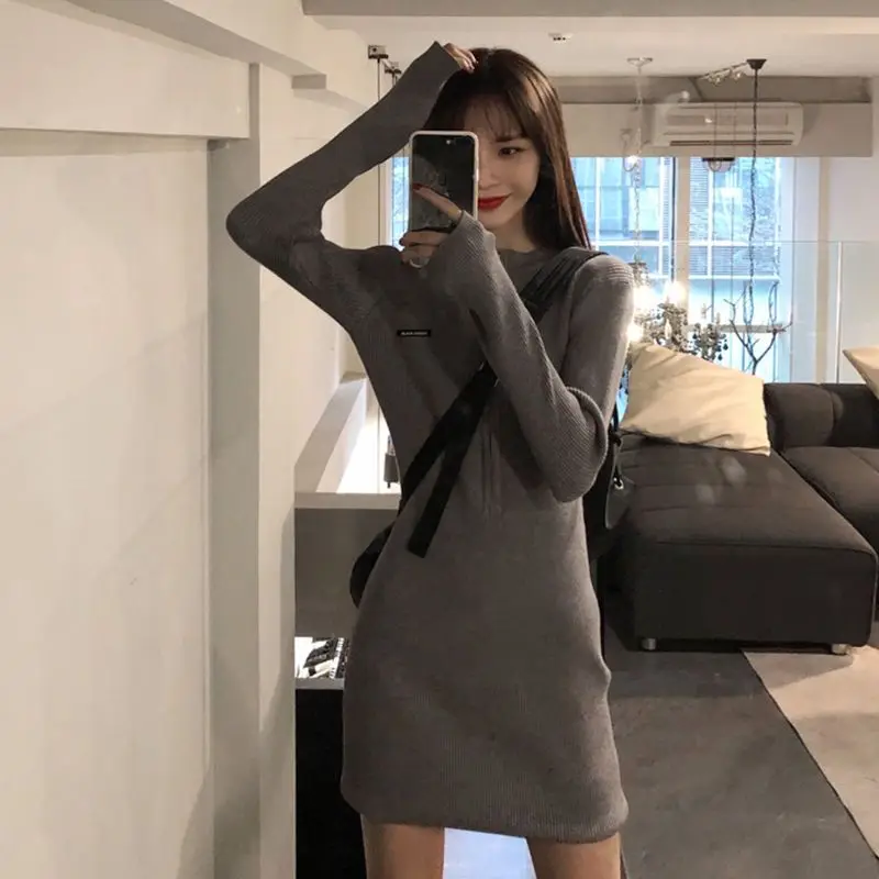 Clothing Black Short Bodycon Female Dress Crochet Grey Extreme Mini Solid Women\'s Dresses Knit Retro Beach One-piece Sale