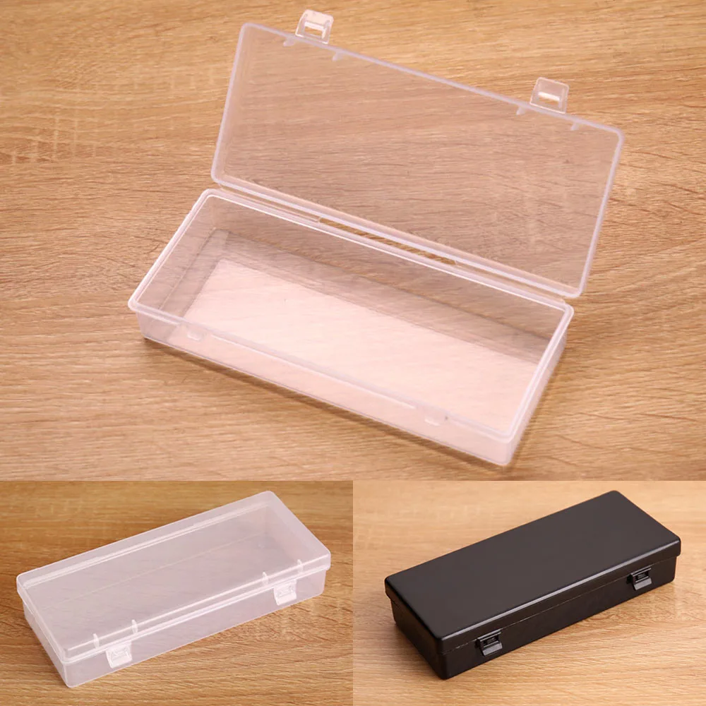 6.3x15.5cm Rectangular Plastic Storage Box Organizer Transparent Box Clear Boxes Display Box Bead Jewelry Case Container