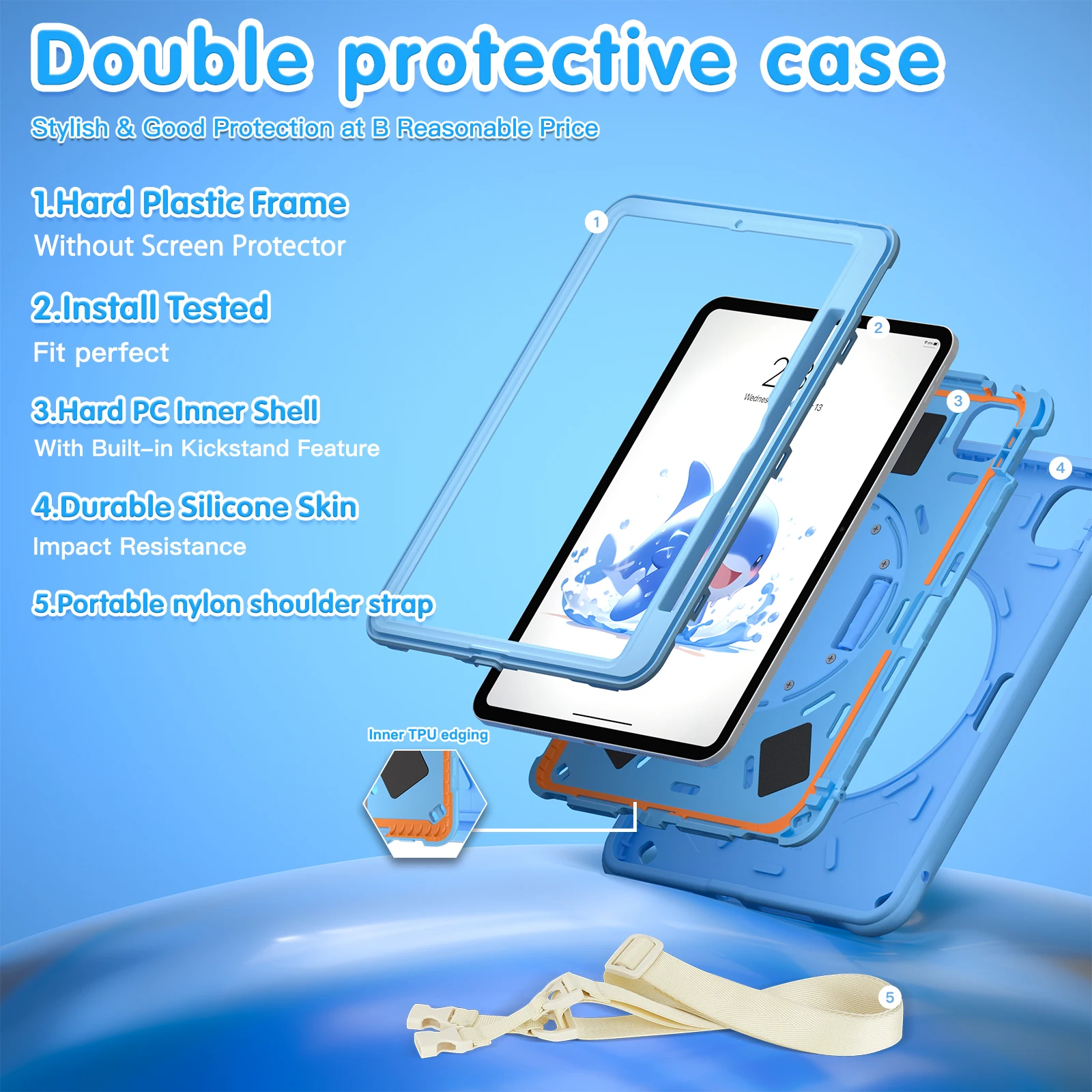 Kids Cartoon Case For iPad Air 11 M4 M3 M2 4 5 10.9