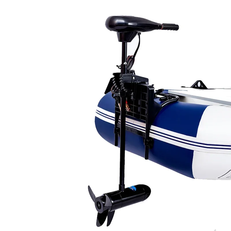 Solar Marine Trolling Electric Motor 50LBS 12V Thrust Transom Mounted Outboard Engine With 8 Variable Speed for Inflatable Boat