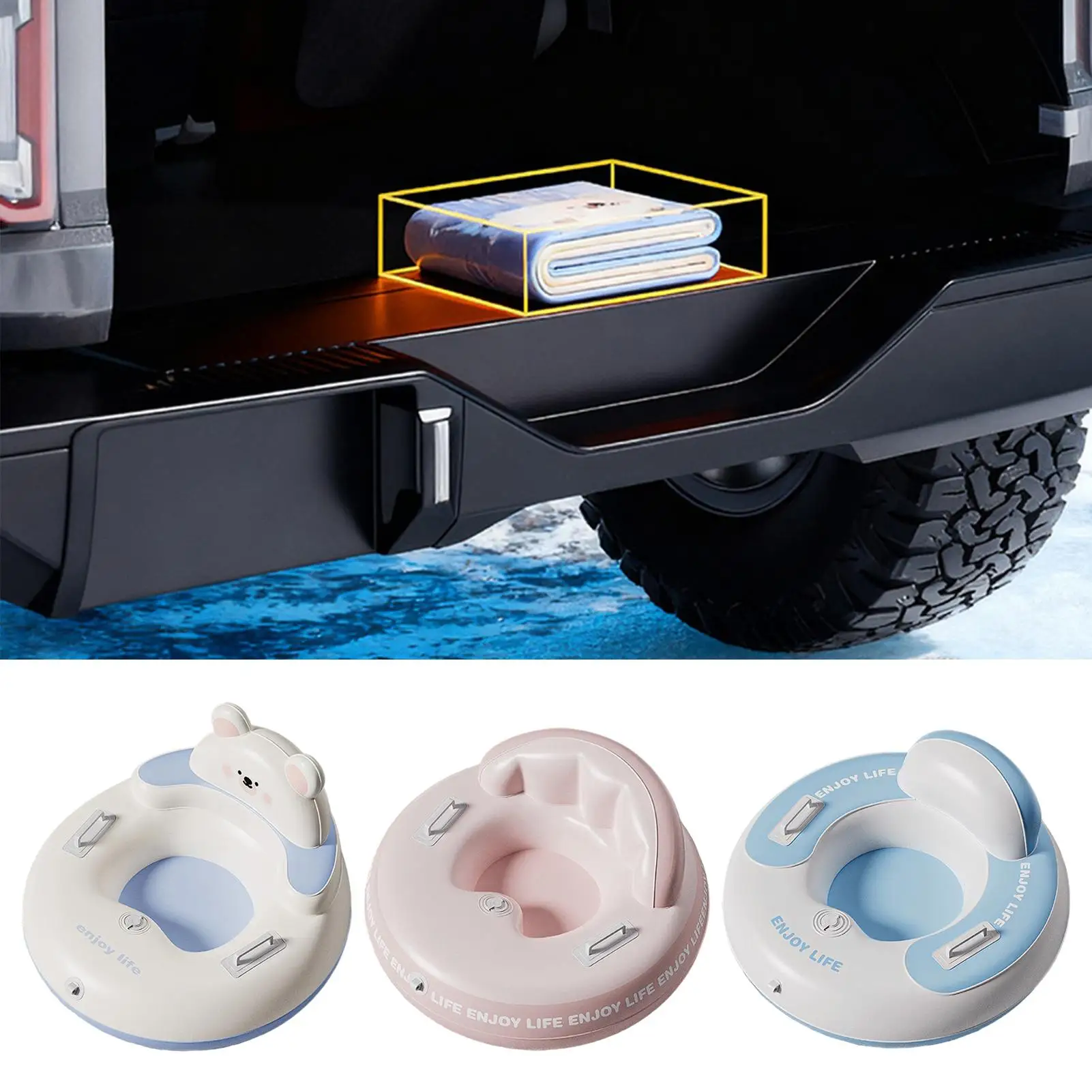 أنبوب الثلج سميك قابل للنفخ ألعاب التزلج أنبوب الشتاء مع مقبض للأطفال والكبار الأسرة التزلج في الهواء الطلق الفناء الخلفي الرياضة #2