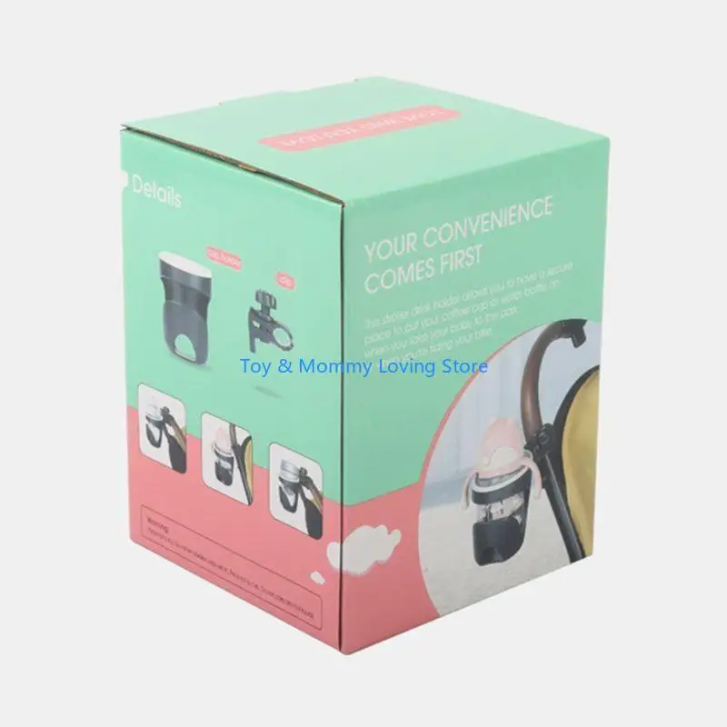 

Y1QF Universal Baby Stroller Cup Holder 360 Rotatable Carriage Milk Water Bottle Rack