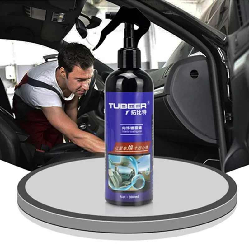 Tavola per lucidatura a cera per interni auto tavola per cruscotto ceretta sedia in pelle a base d'acqua rivestimento idratante ristrutturazione cura della cabina di guida 120ml