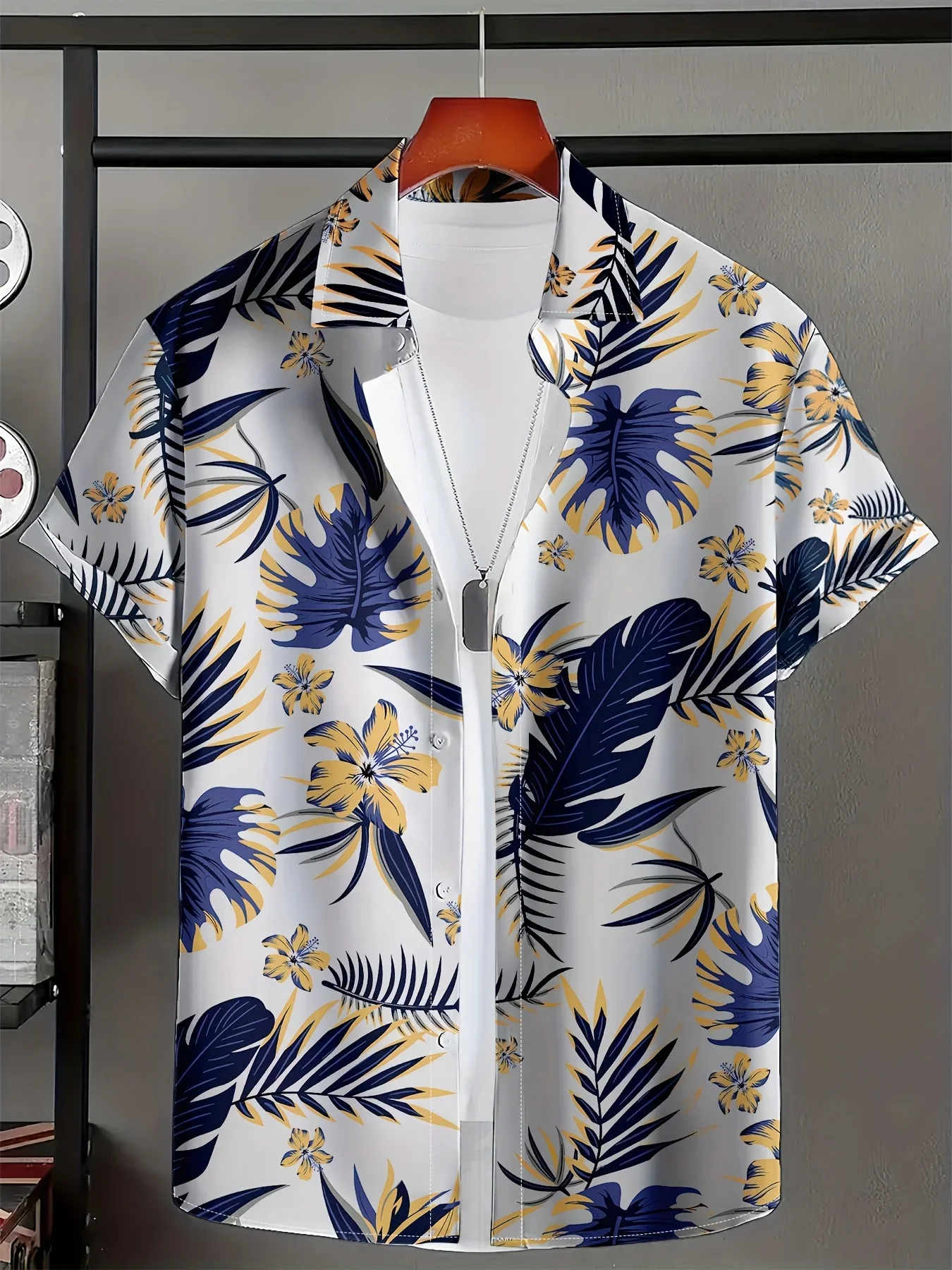 

Summer Tropical Party Shirt For Men Hawaiian StyleMan Women Short Sleeve Casual Fashion Print Beach Tops