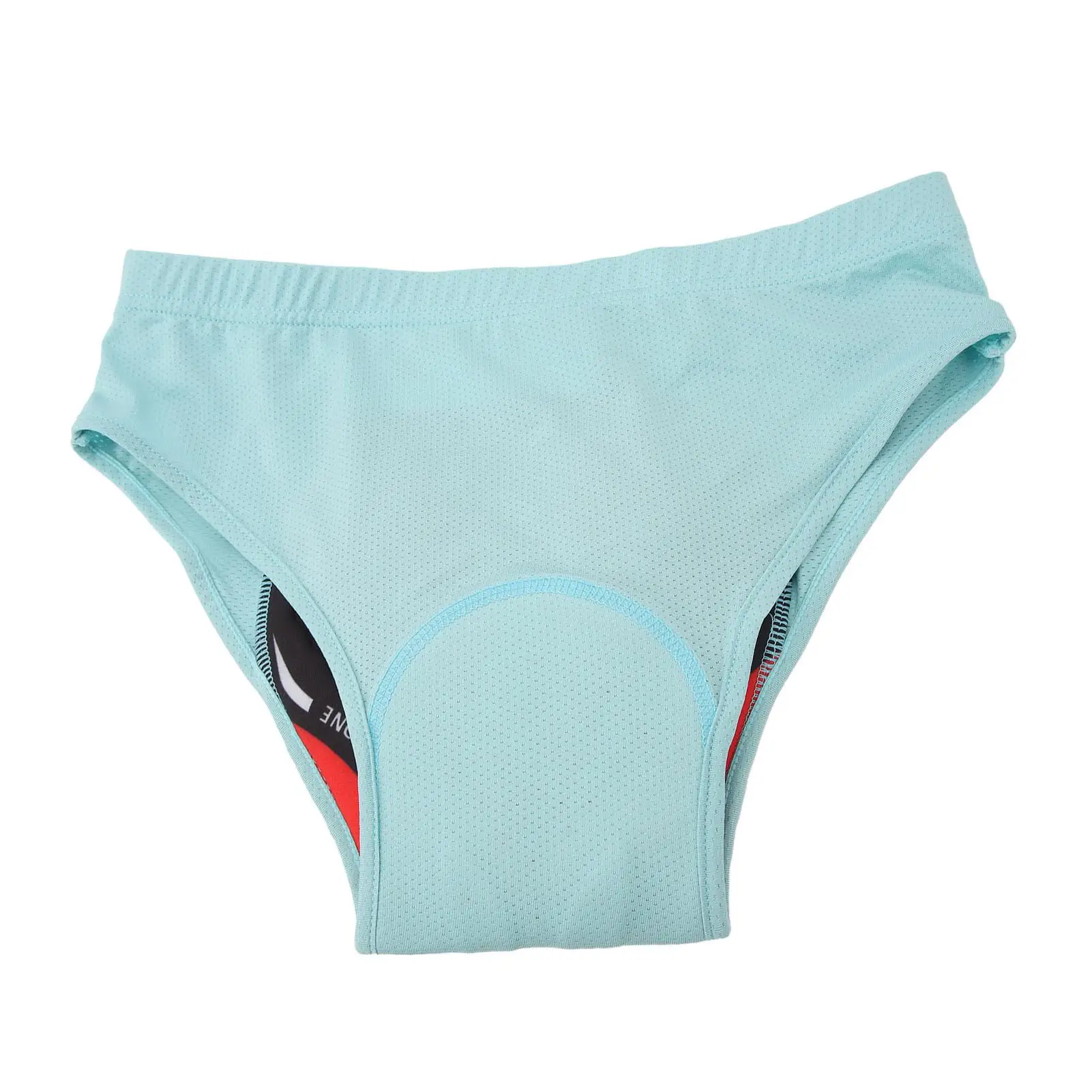 Men's Cycling Underwear with Thick Silicone Pad - Breathable Mesh Elastic Waistband - Light Blue for road Riding