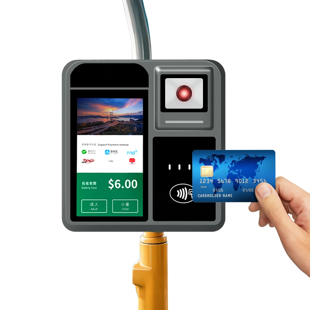 Bus Validator 4G NFC QR Code Reader Terminal Facial Recognition Bus Ticket Fare Payment Android with Voice Broadcast P18-Q