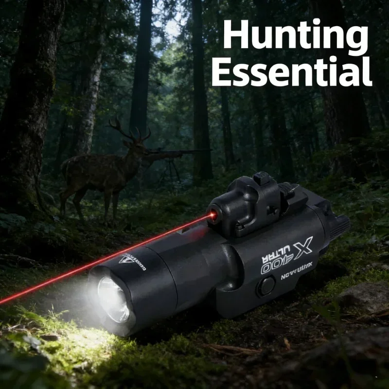 2-in-1 X400U Flashlight Laser Pointer Sight 20mm Rail Easy Install For Toy Airsoft Guns Hunting CS Game Outdoor Equipment view 2