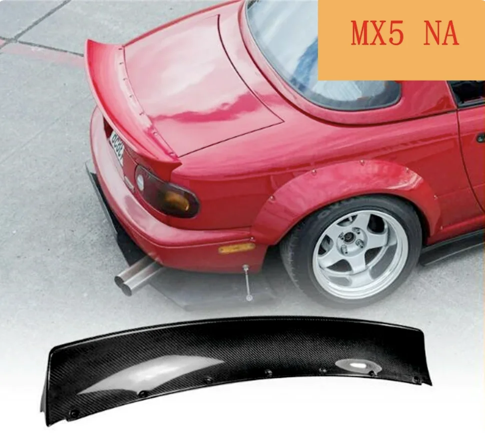 

Car-styling Carbon Fiber Wide Body RB Style Rear Spoiler R RB Trunk Wing Fit For Mazda MX5 1989-2000 NA MK1 Miata Roadster