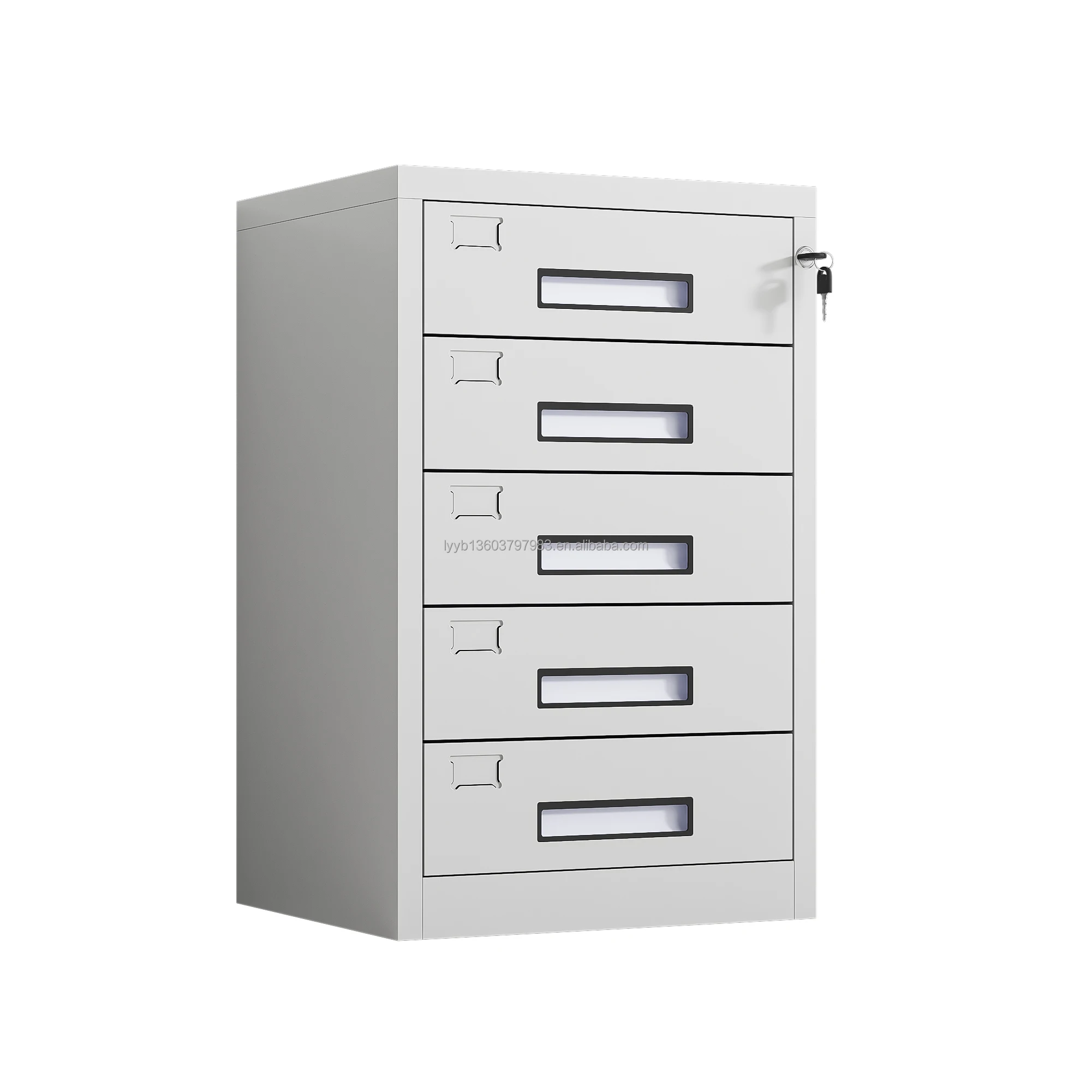 Modern Steel Under Desk Storage Drawer Cabinet Filing Cabinet With Key-Eco-Friendly Durable Large Capacity For Home Office